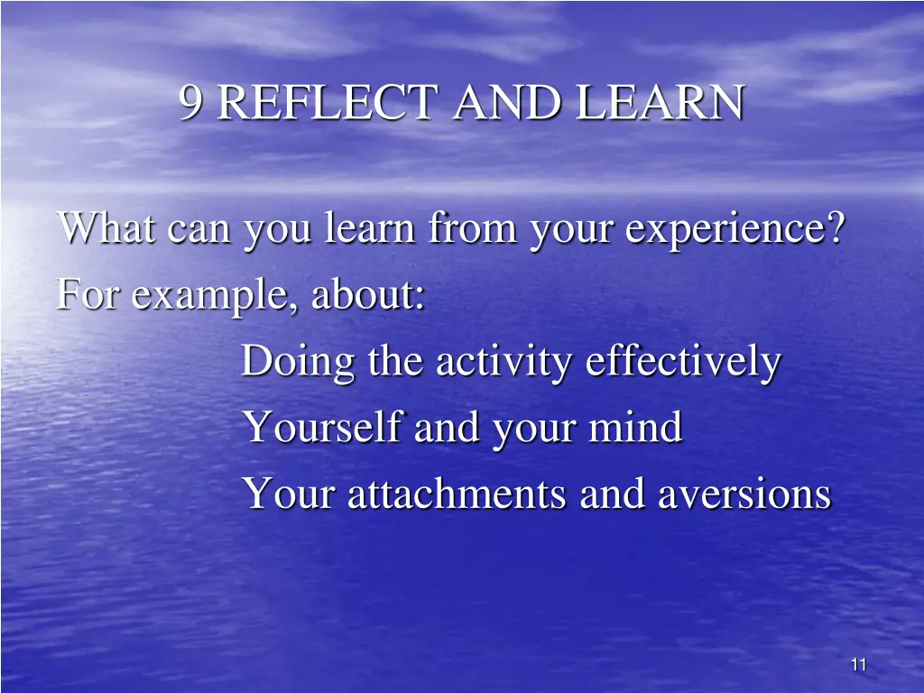 9 reflect and learn
