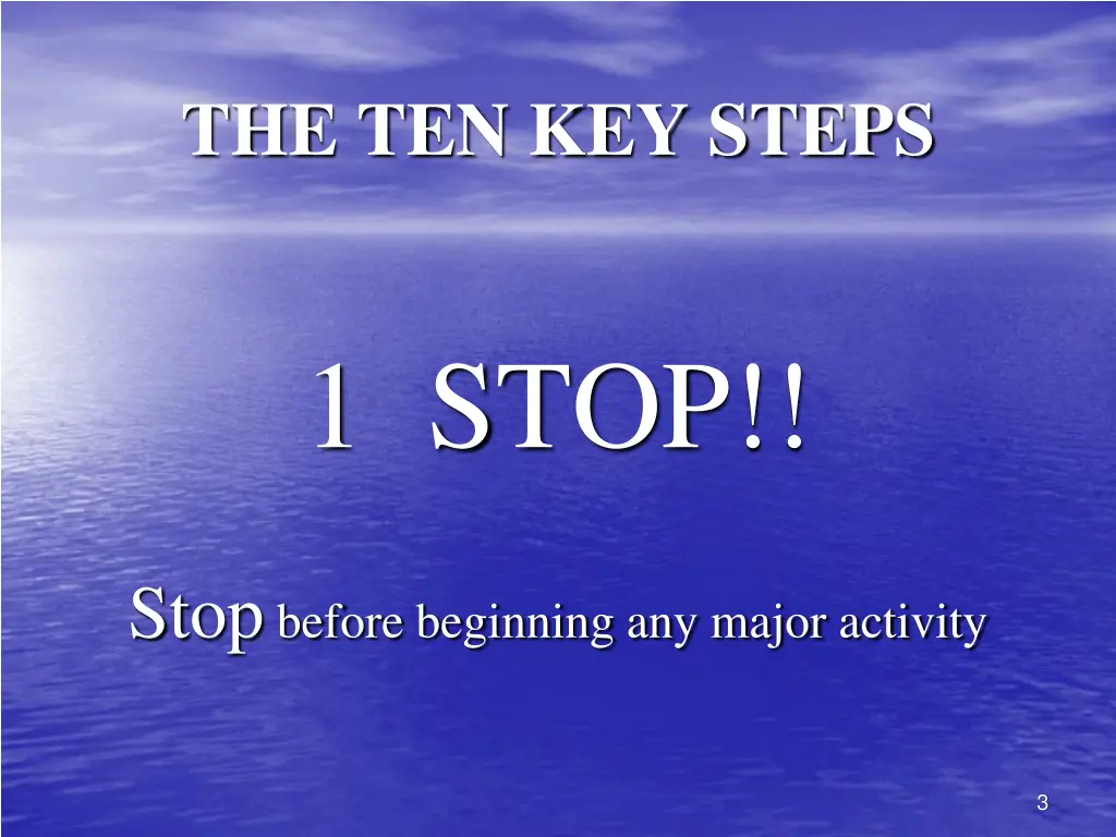 the ten key steps