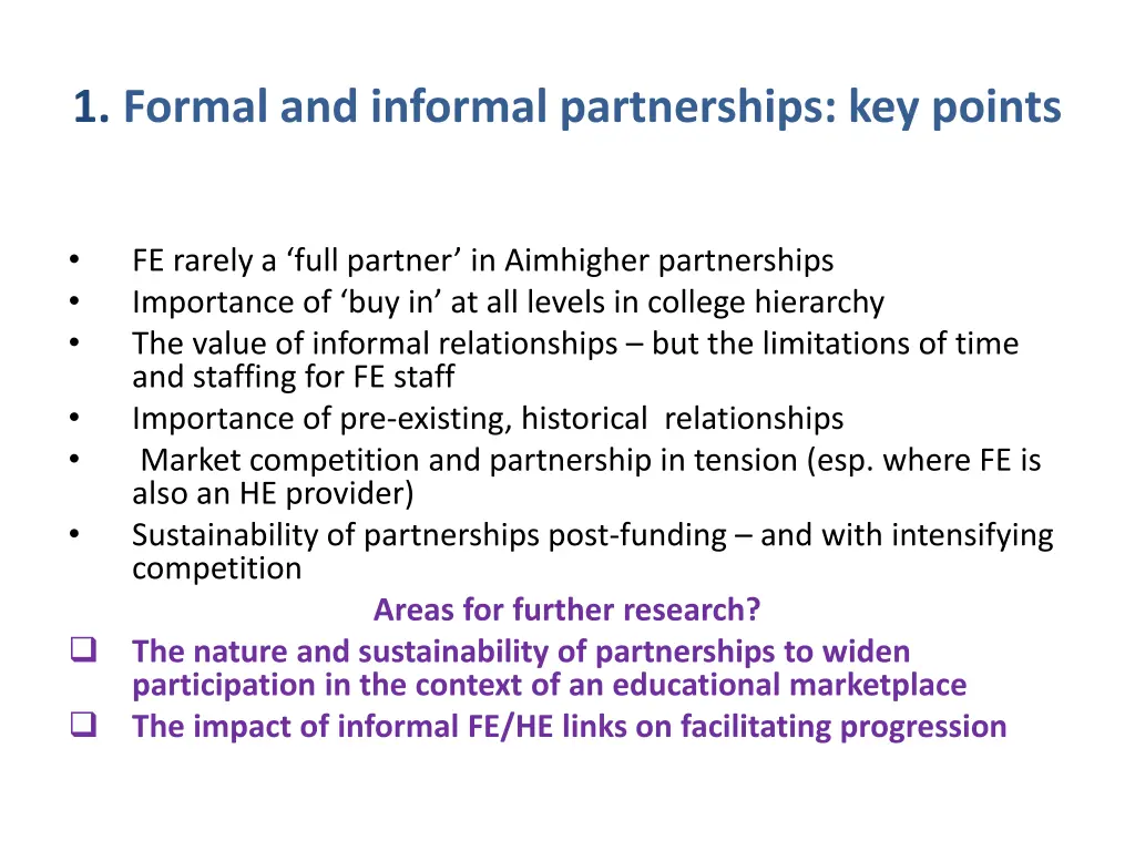 1 formal and informal partnerships key points