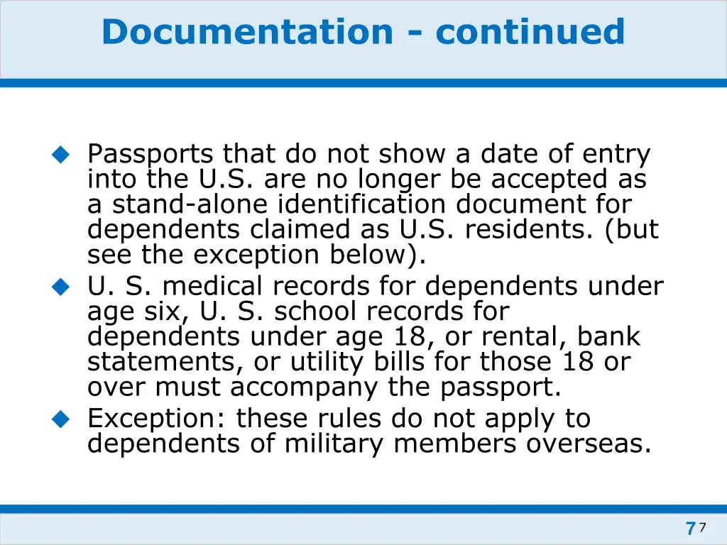 documentation continued