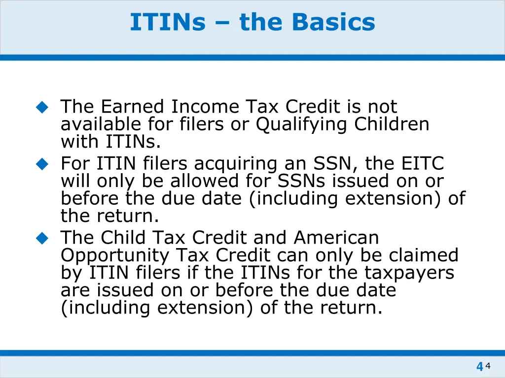 itins the basics 1