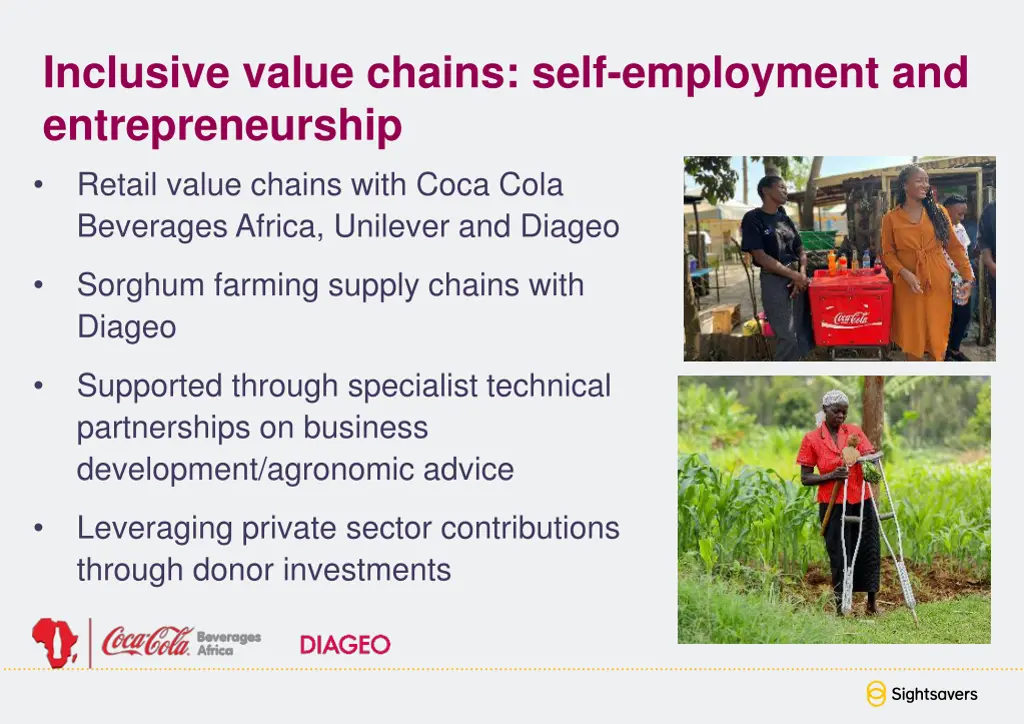 inclusive value chains self employment