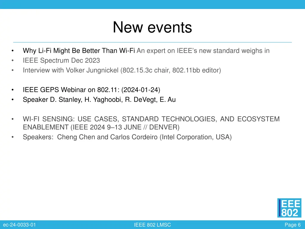 new events