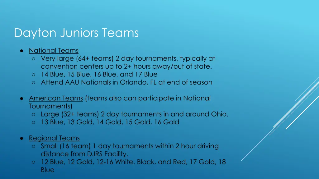 dayton juniors teams