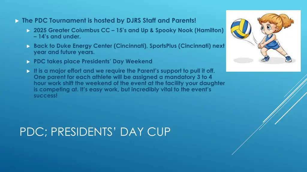 the pdc tournament is hosted by djrs staff