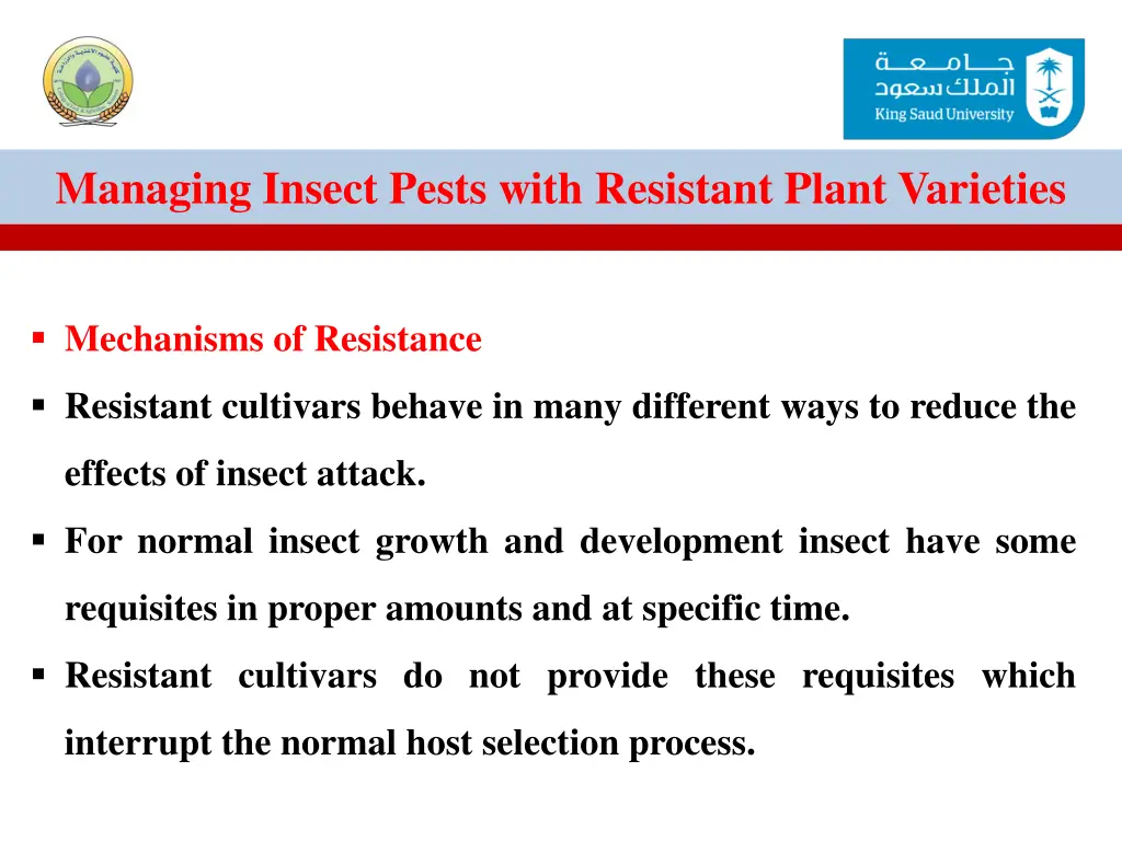 managing insect pests with resistant plant 15