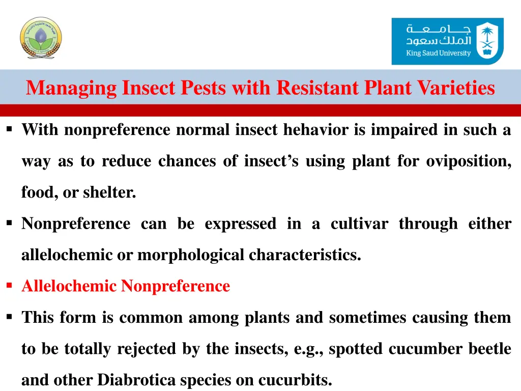 managing insect pests with resistant plant 17