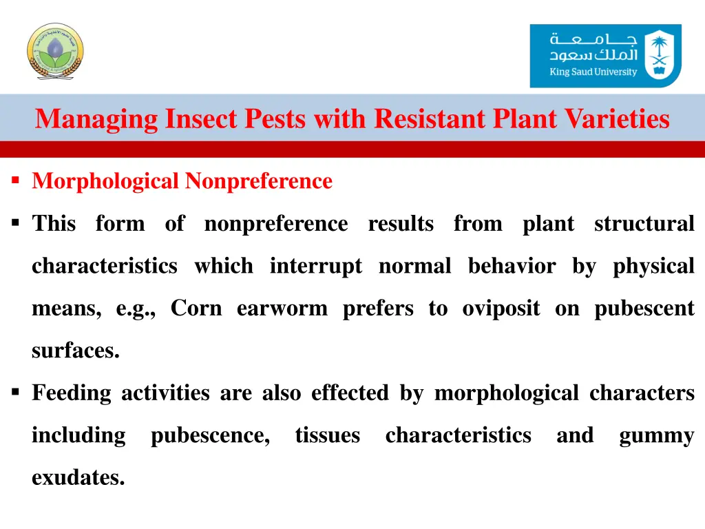 managing insect pests with resistant plant 18