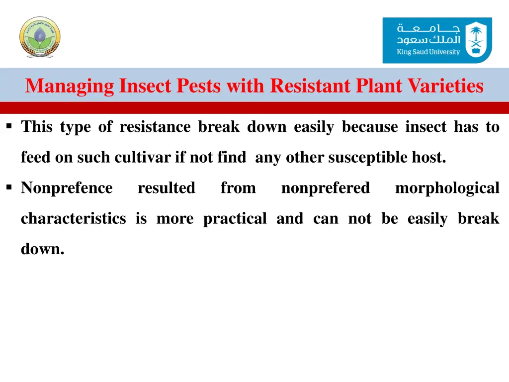 managing insect pests with resistant plant 20