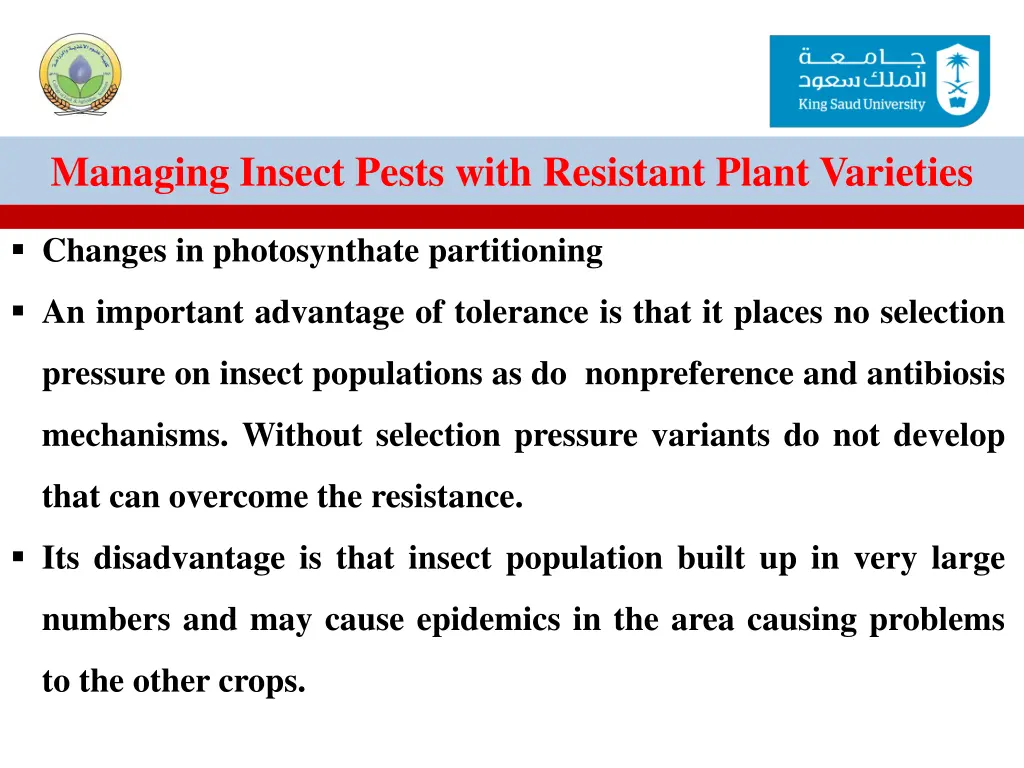 managing insect pests with resistant plant 25