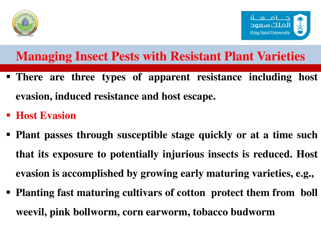 managing insect pests with resistant plant 28