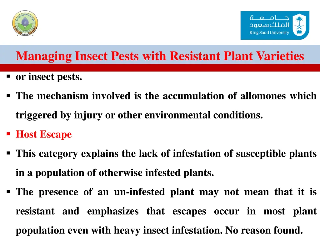 managing insect pests with resistant plant 31