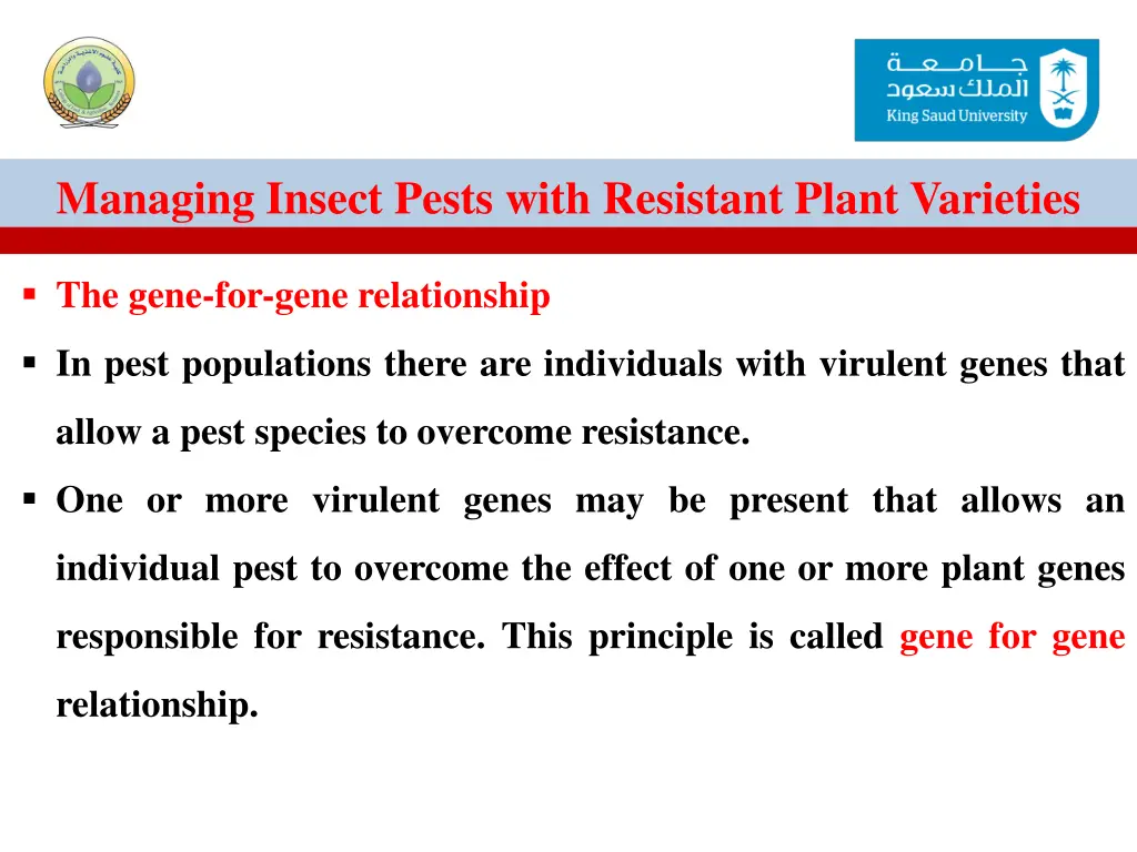 managing insect pests with resistant plant 33