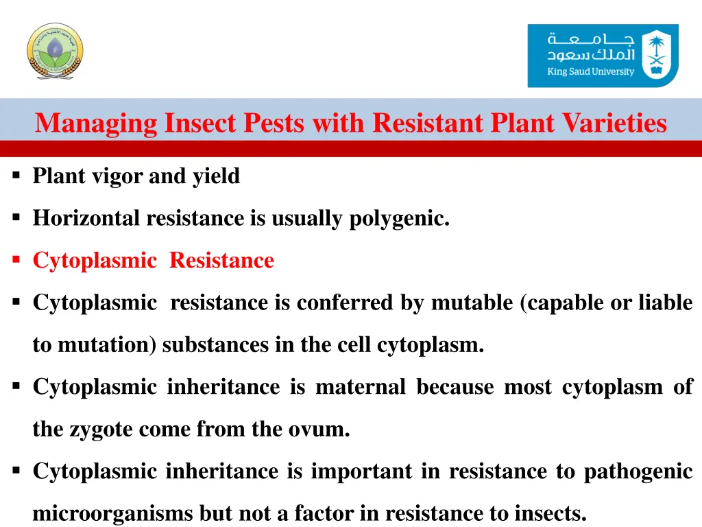 managing insect pests with resistant plant 38