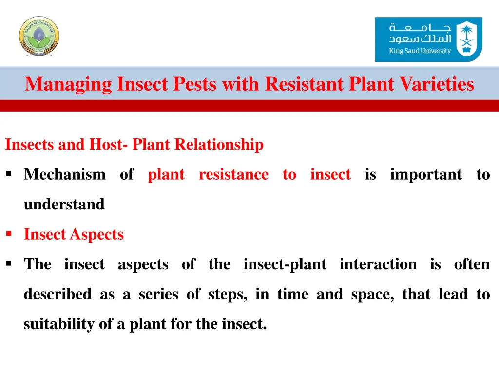 managing insect pests with resistant plant 6