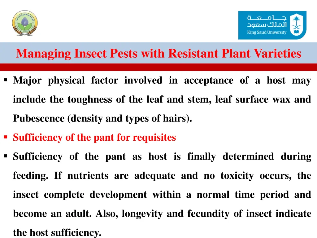 managing insect pests with resistant plant 9