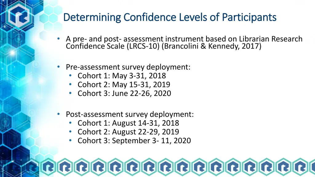 determining confidence levels of participants