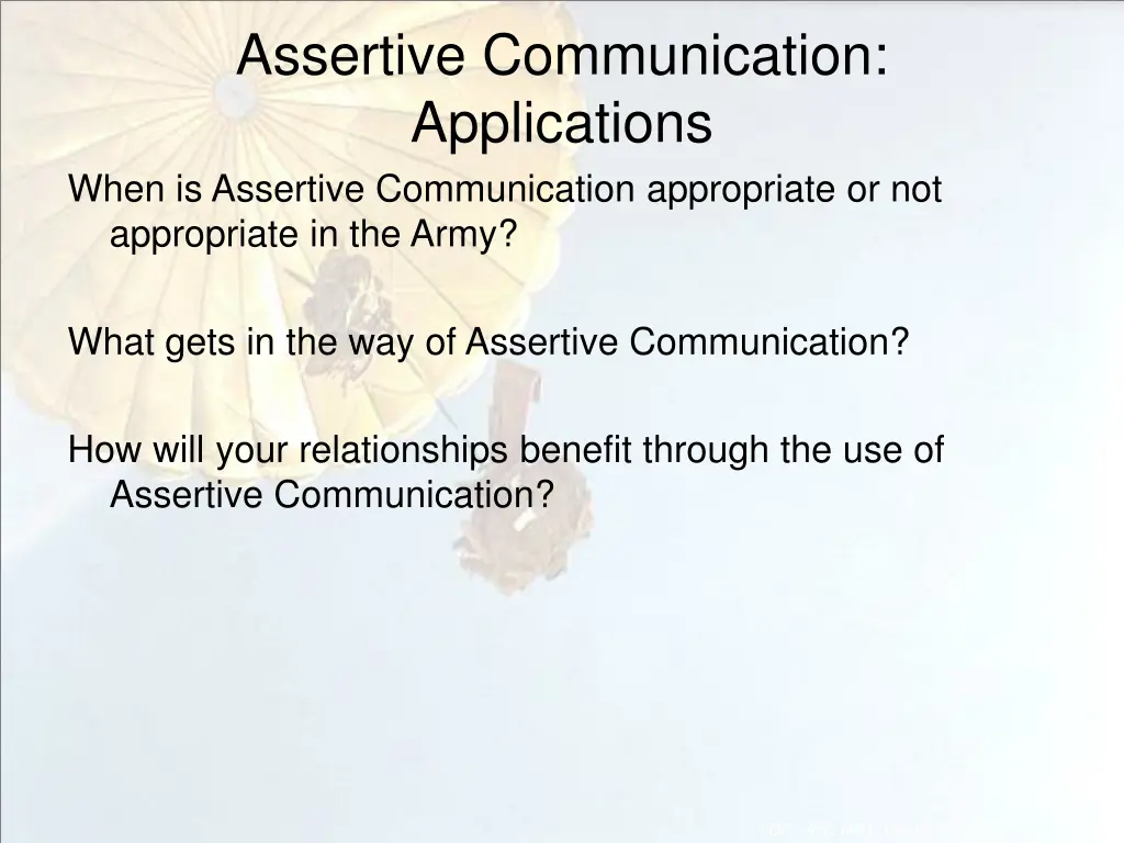 assertive communication applications when