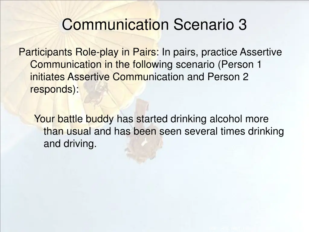 communication scenario 3