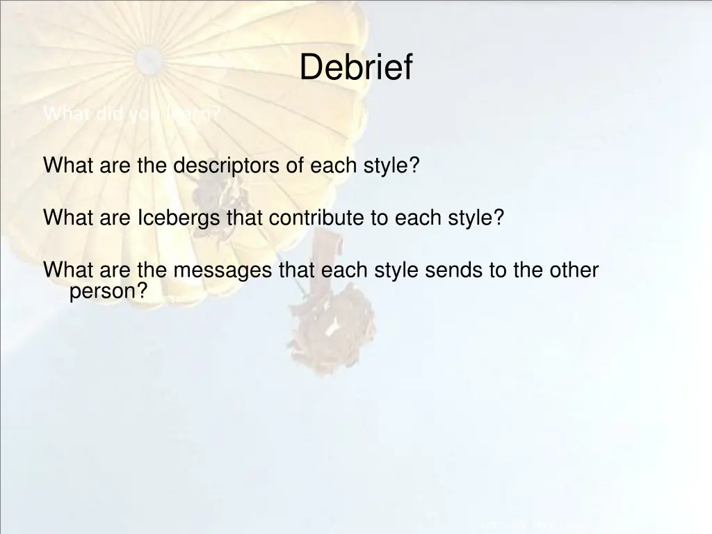 debrief
