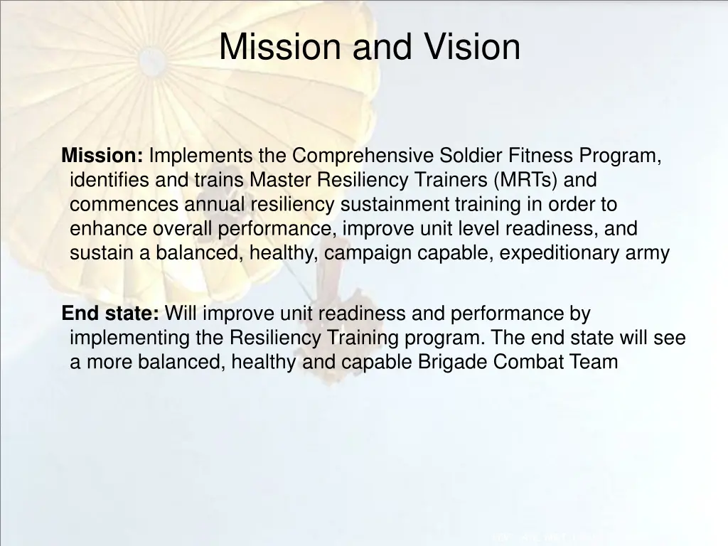 mission and vision