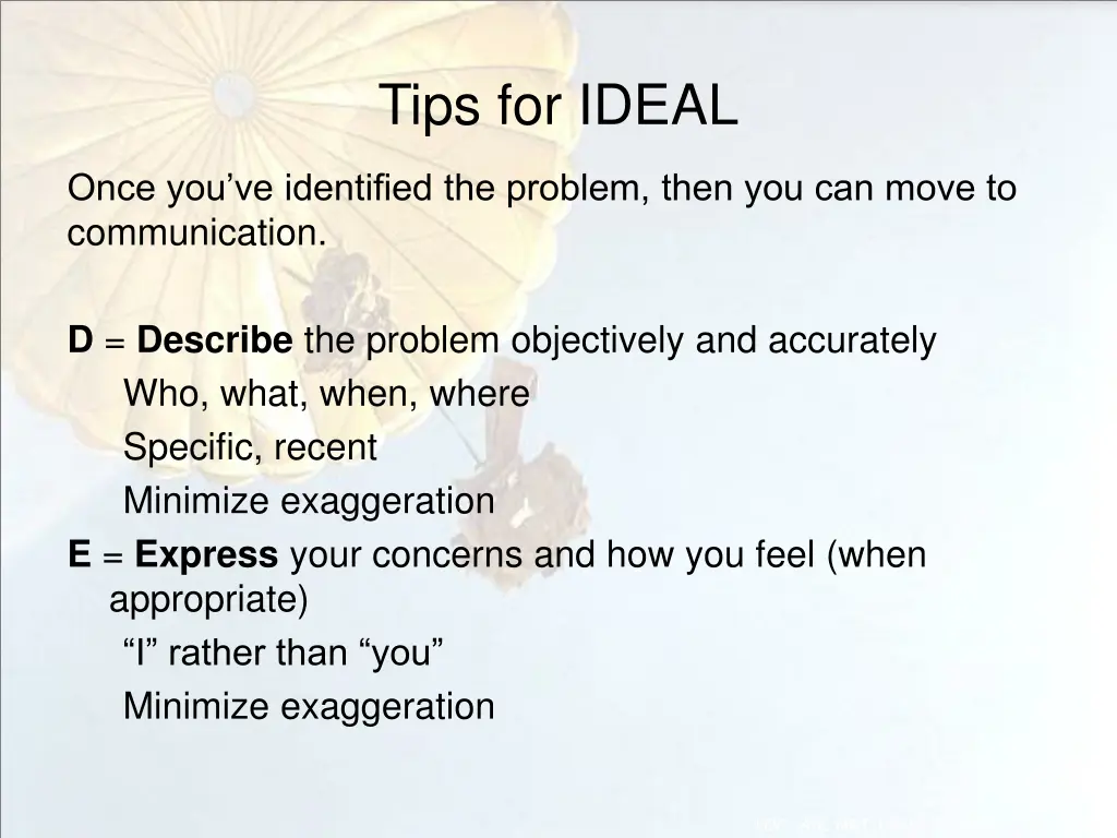 tips for ideal 1
