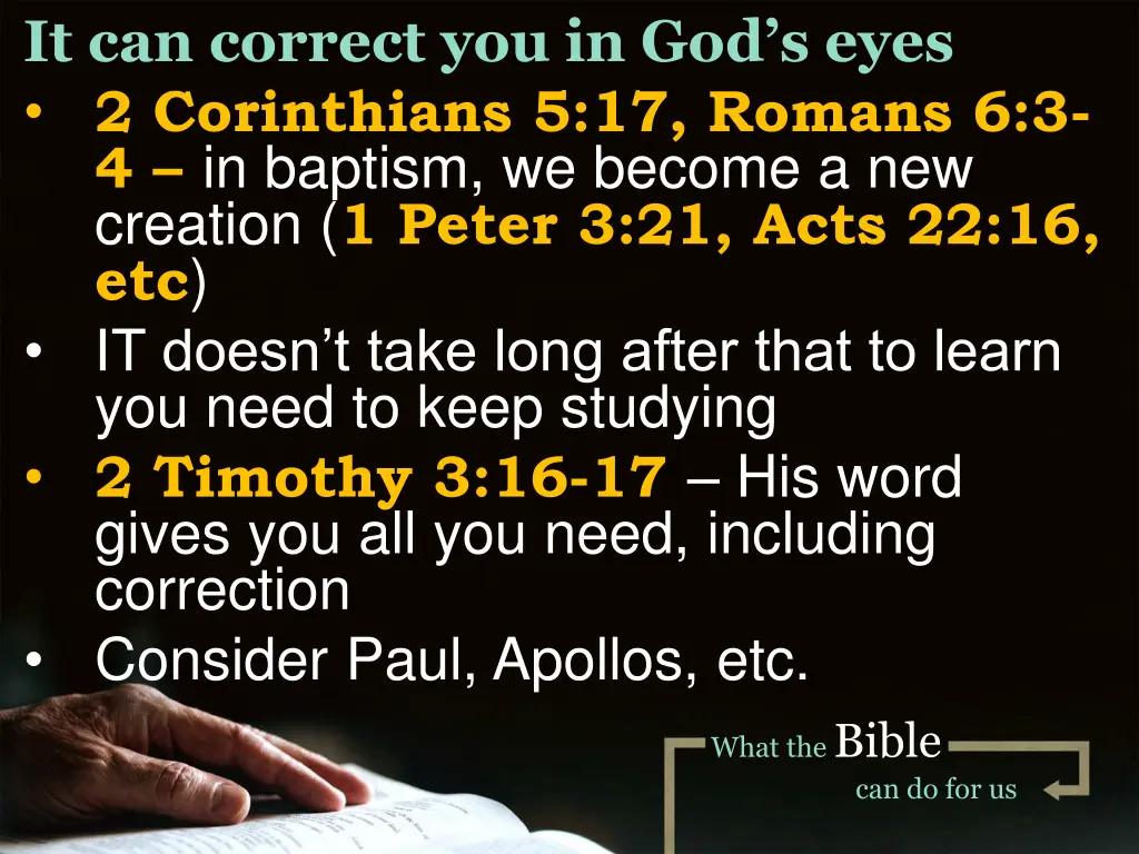 it can correct you in god s eyes 2 corinthians