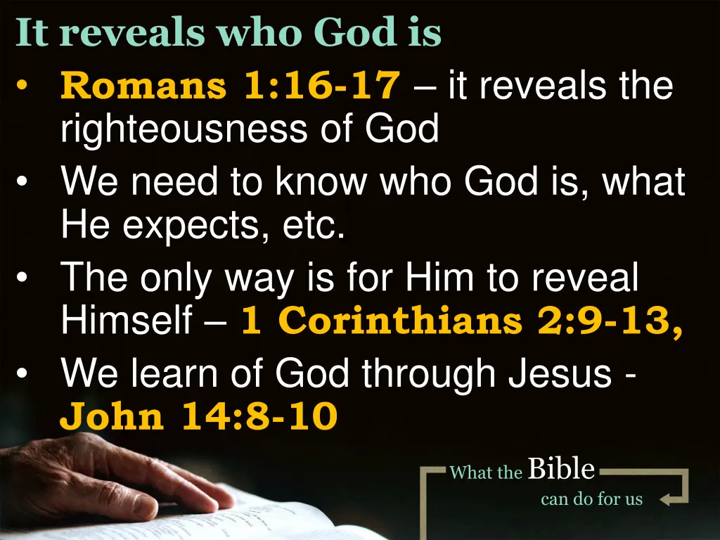 it reveals who god is romans 1 16 17 it reveals
