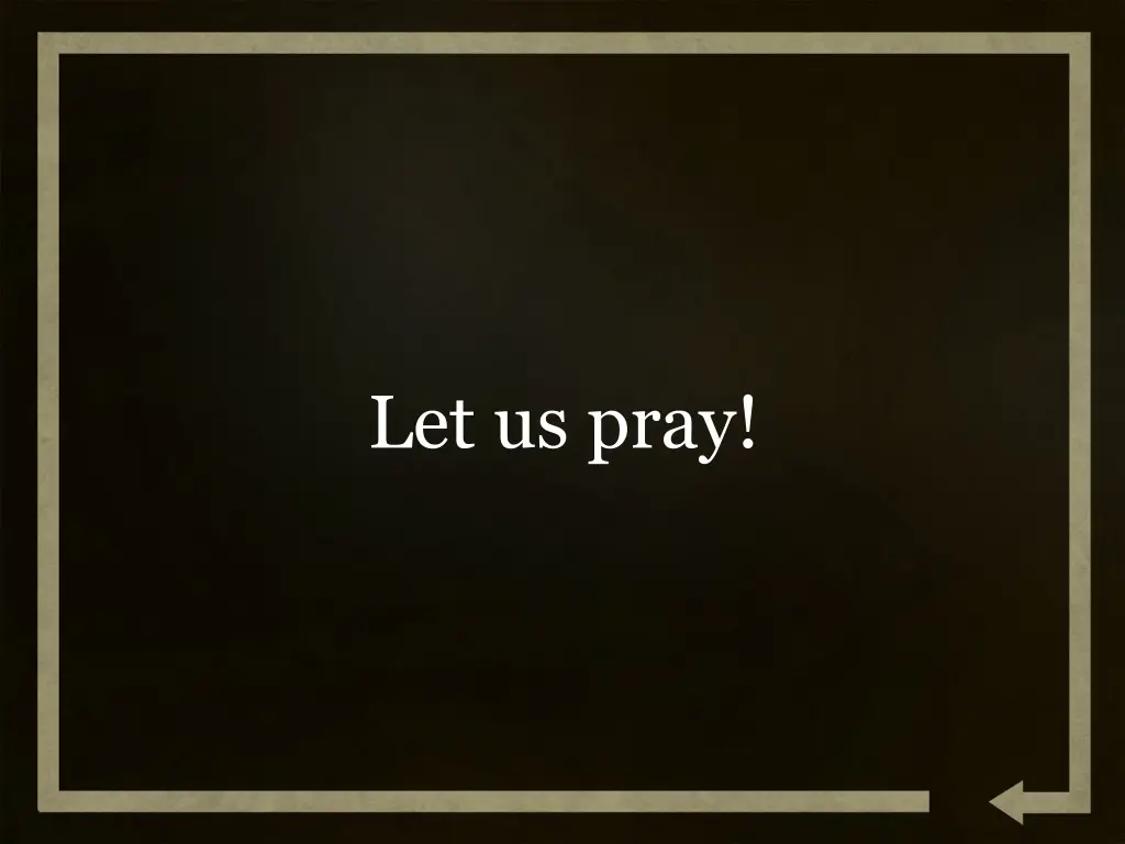 let us pray