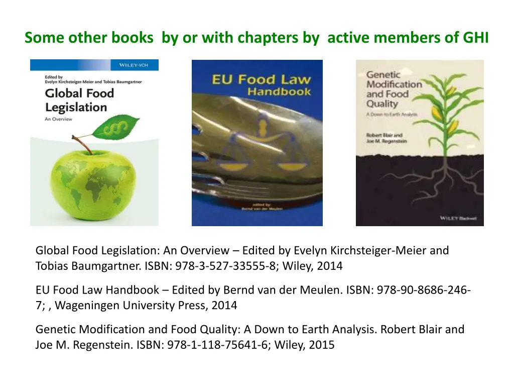 some other books by or with chapters by active