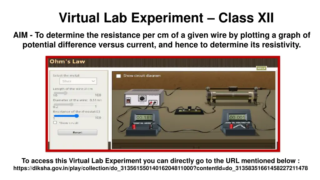 virtual lab experiment class xii 1