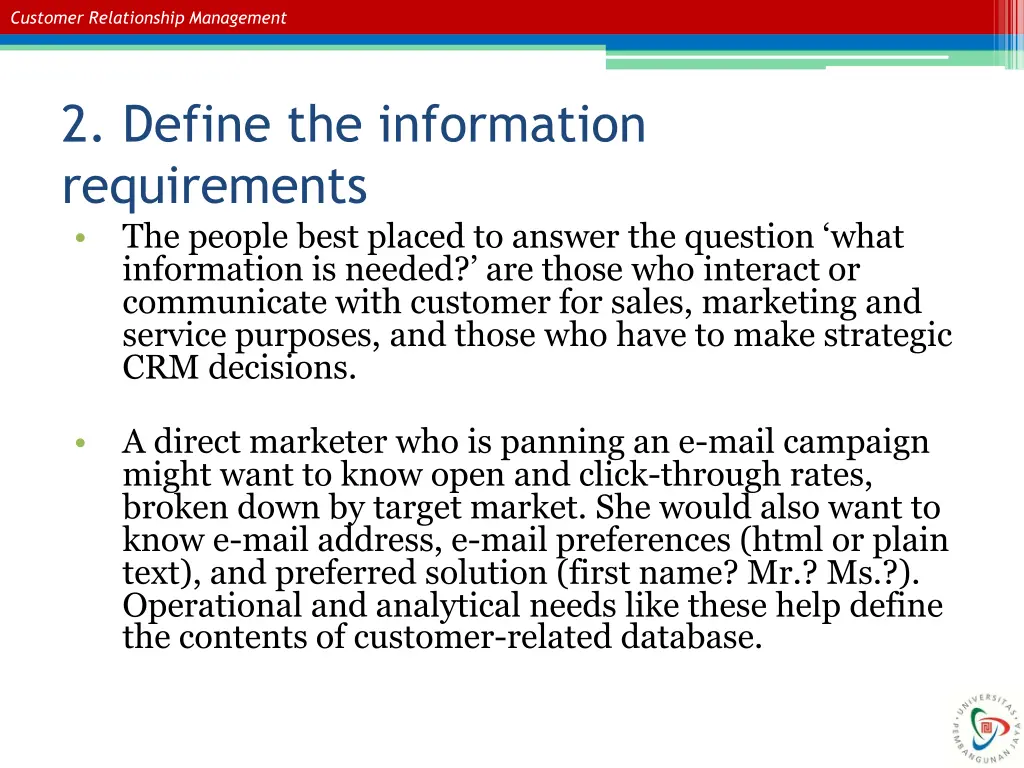 customer relationship management 7
