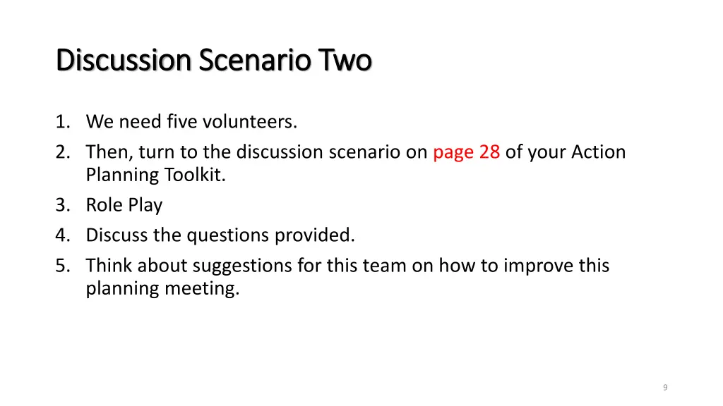 discussion discussion scenario two scenario two