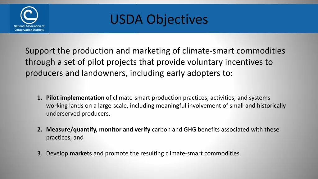 usda objectives