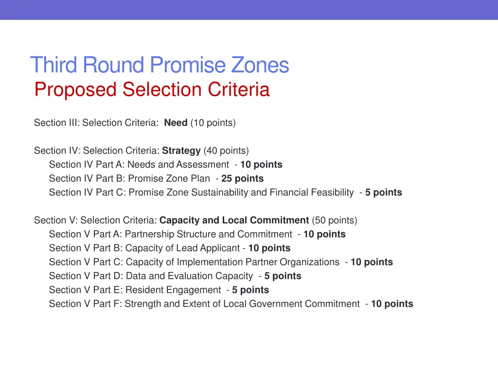 third round promise zones proposed selection