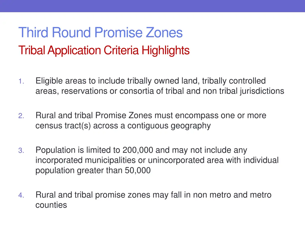 third round promise zones tribal application