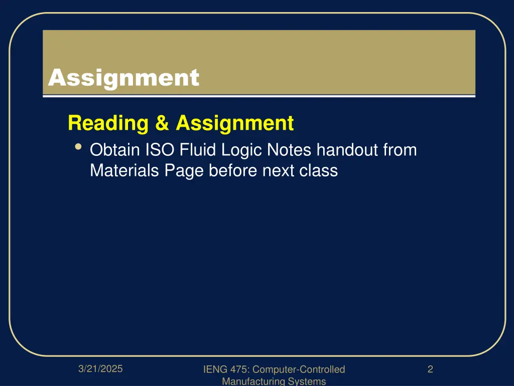 assignment