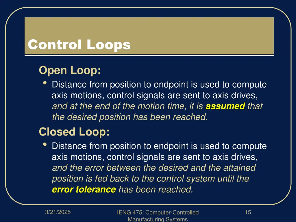 control loops