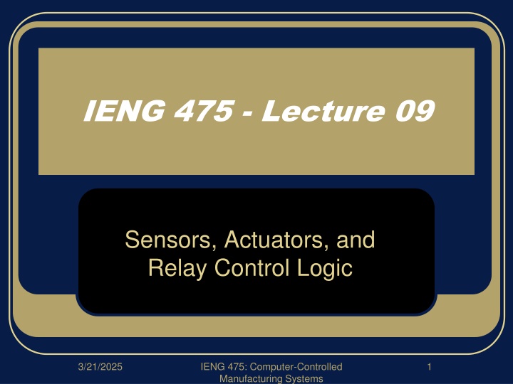 ieng 475 lecture 09