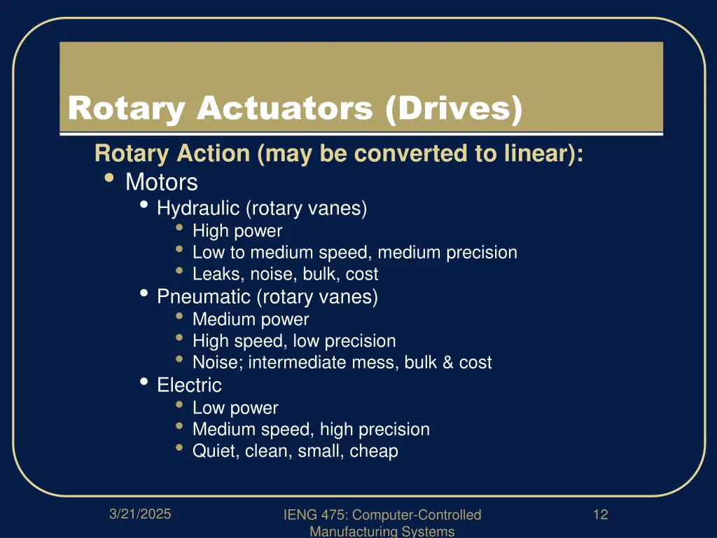 rotary actuators drives