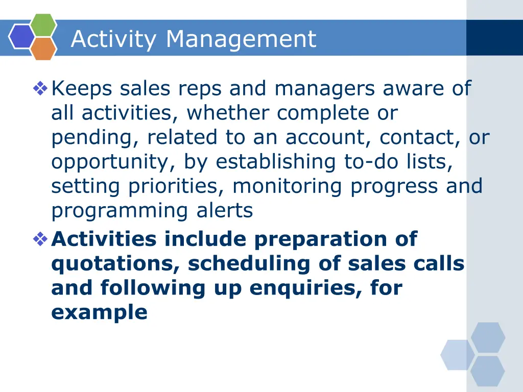activity management