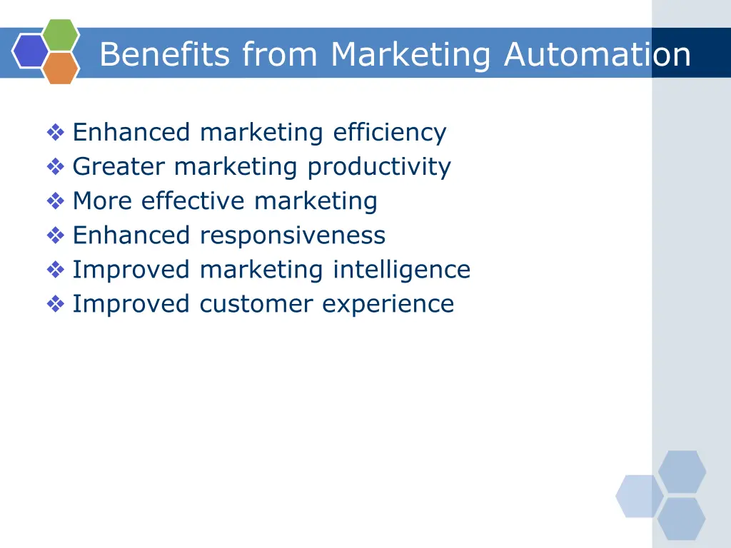 benefits from marketing automation