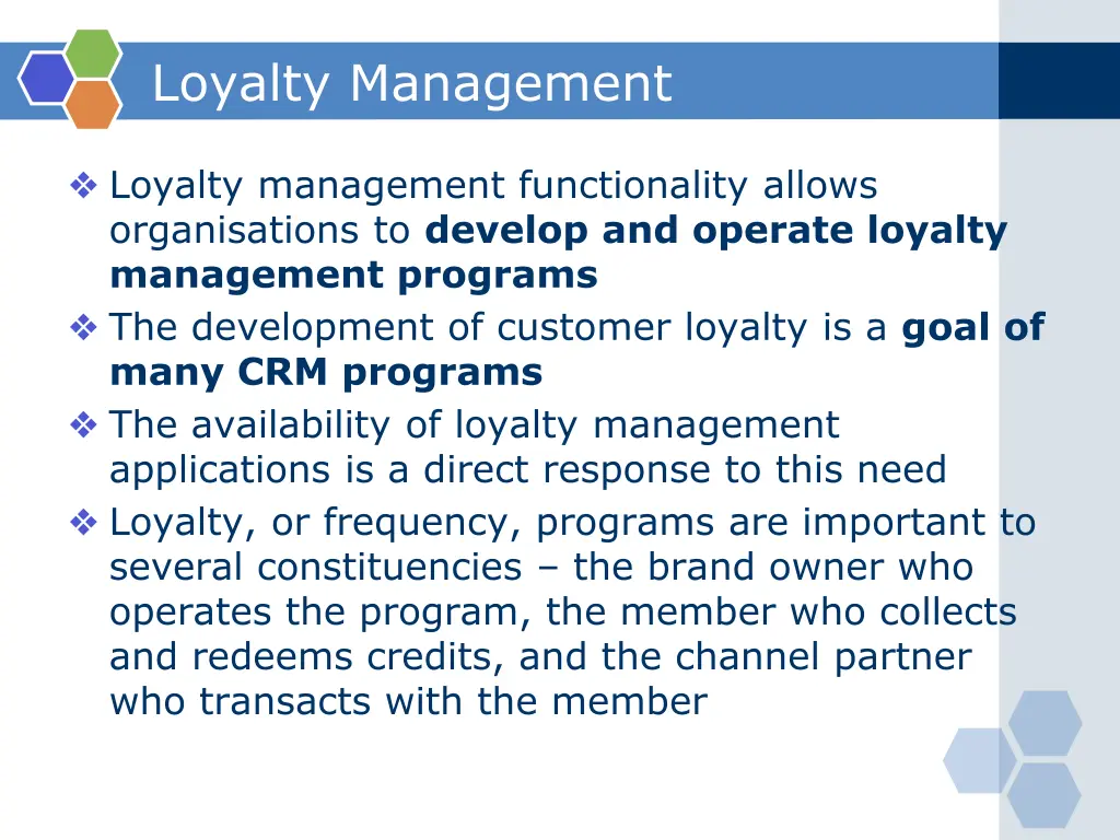 loyalty management