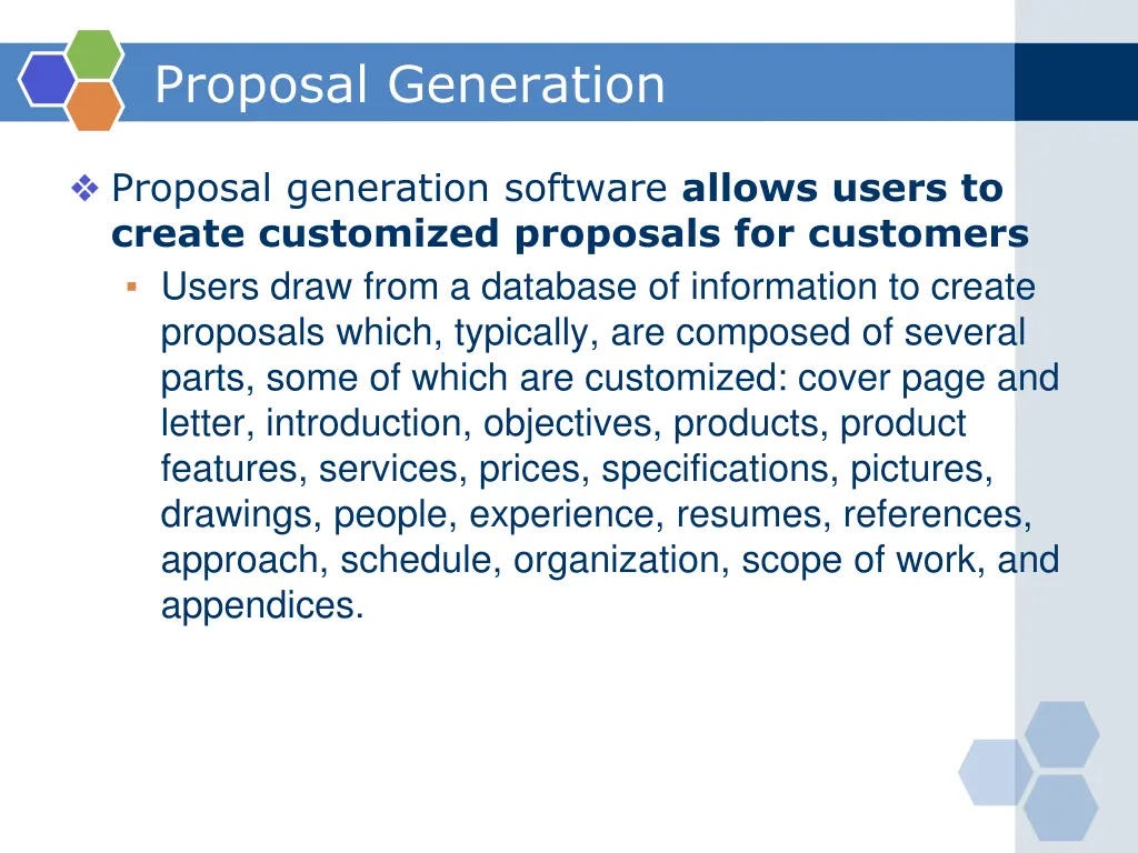 proposal generation
