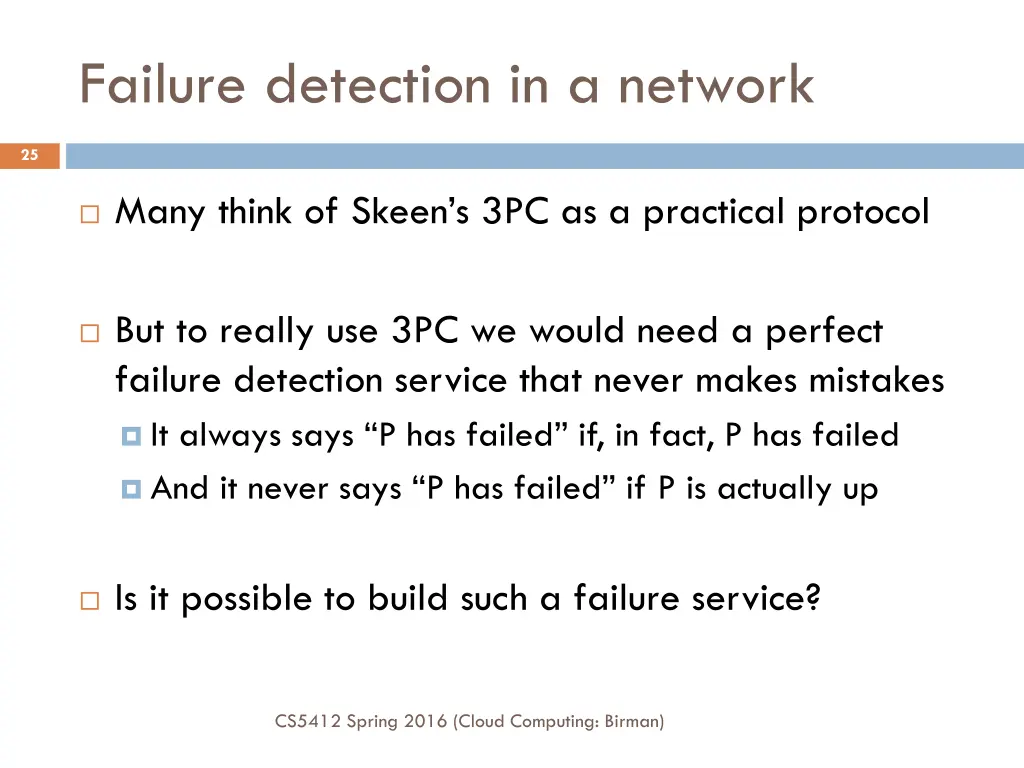 failure detection in a network