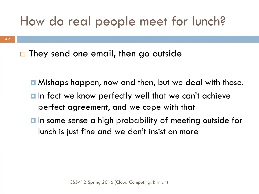 how do real people meet for lunch