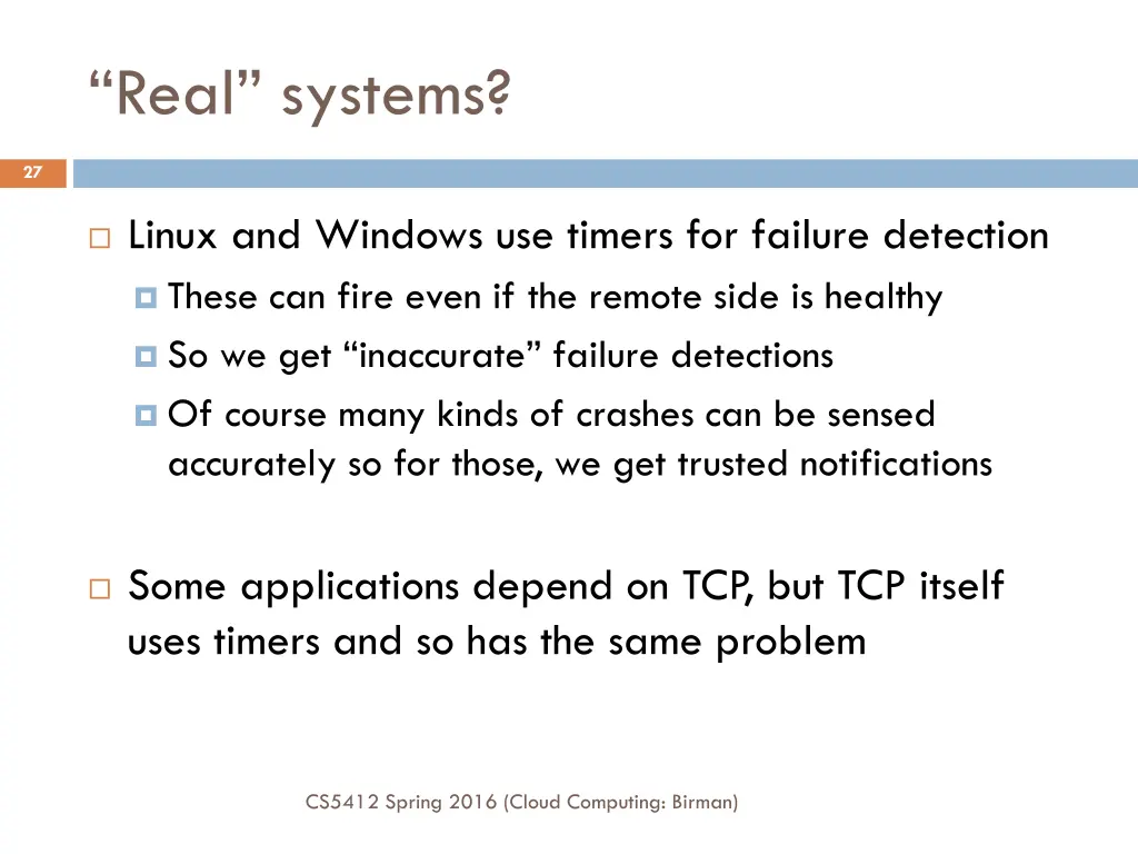 real systems