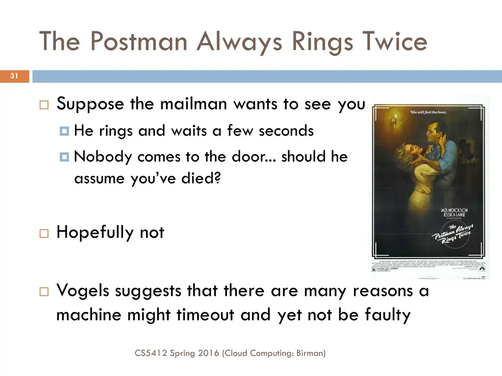 the postman always rings twice
