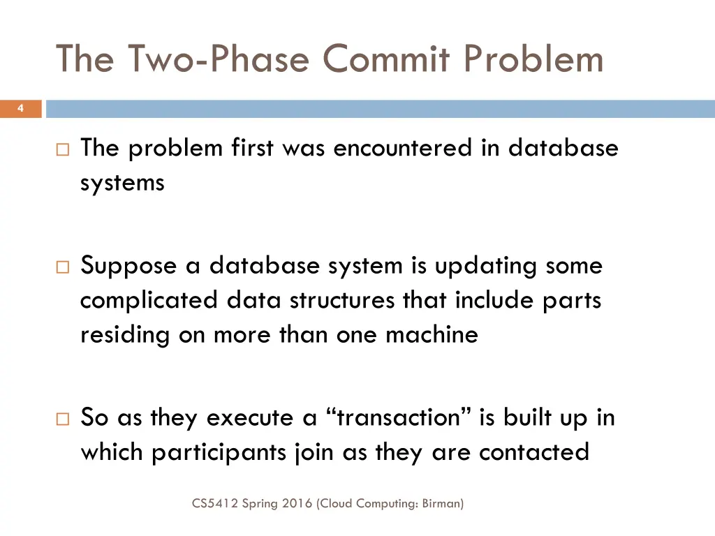 the two phase commit problem
