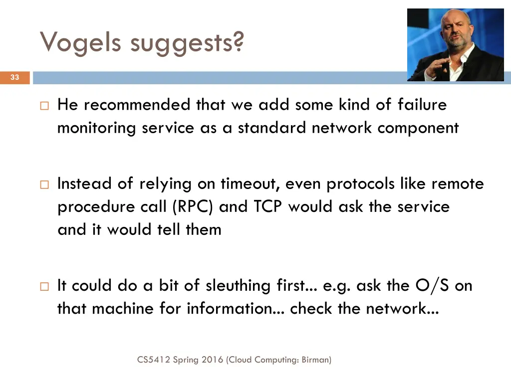 vogels suggests
